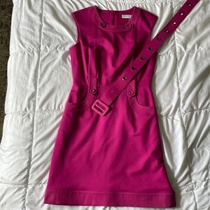 Trina Turk Pink belted dress
